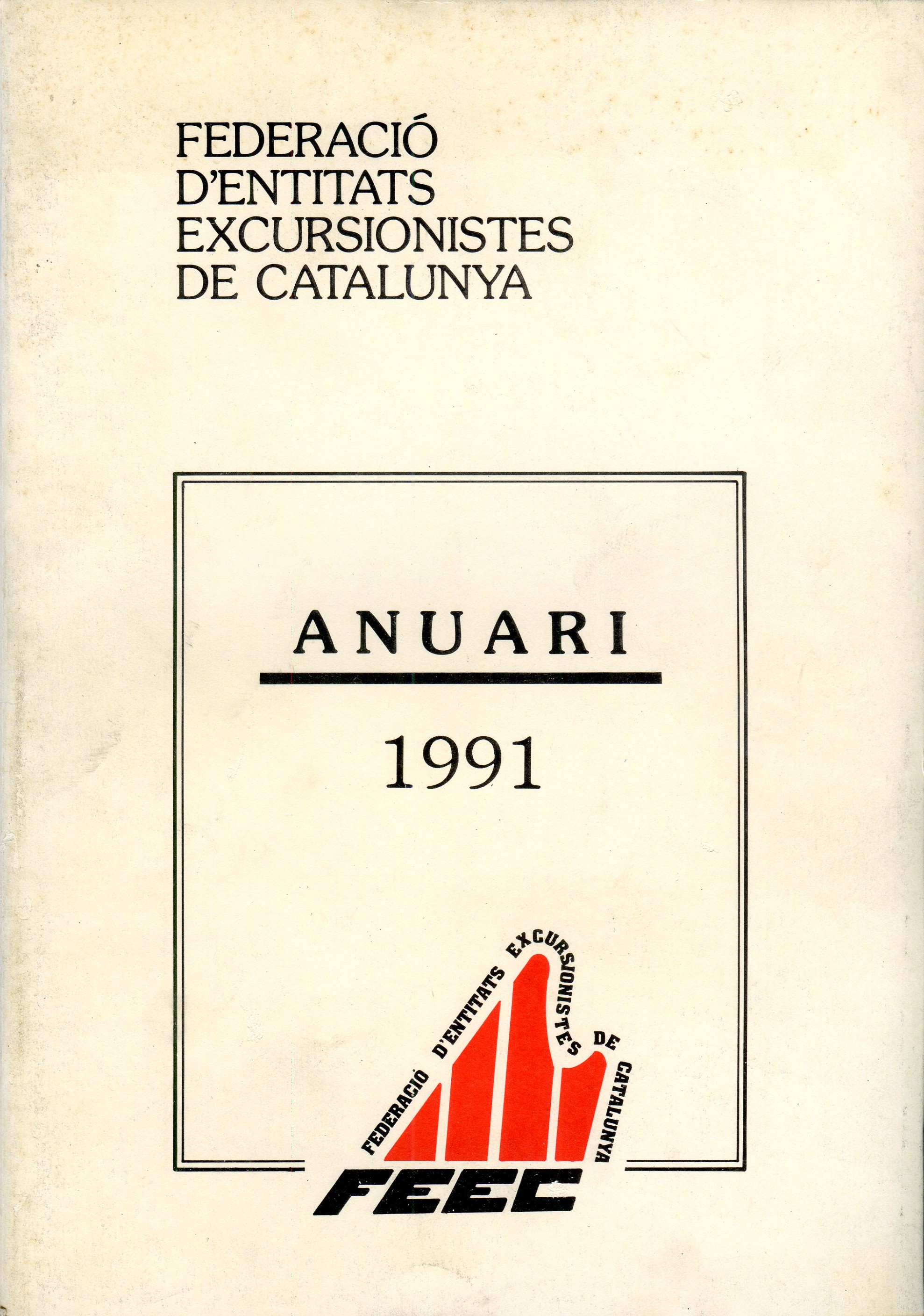 Anuari 1991 : Federació d'Entitats Excursionistes de Catalunya - Portada